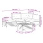 Juego de muebles jardín 5 pzas y cojines madera pino impregnada by vidaXL, Garden sets - Ref: Foro24-3250703, Price: 507,38 €...