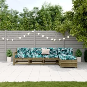 Juego de muebles jardín 5 pzas y cojines madera pino impregnada by vidaXL, Garden sets - Ref: Foro24-3250851, Price: 489,06 €...