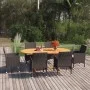Gartenspeiseset, 7-teilig, mit braunen Kissen. von vidaXL, Gartensets - Ref: Foro24-3095893, Preis: 656,43 €, Rabatt: %