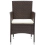 Juego de comedor para jardín 7 piezas con cojines marrón de vidaXL, Conjuntos de jardín - Ref: Foro24-3095893, Precio: 671,89 €