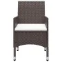 Juego de comedor de jardín 3 piezas con cojines marrón de vidaXL, Conjuntos de jardín - Ref: Foro24-3095891, Precio: 245,25 €...