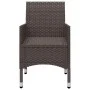 Juego de comedor de jardín 3 piezas con cojines marrón de vidaXL, Conjuntos de jardín - Ref: Foro24-3095891, Precio: 245,25 €...