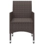 Juego de comedor de jardín 3 piezas con cojines marrón by vidaXL, Garden sets - Ref: Foro24-3095891, Price: 248,92 €, Discoun...