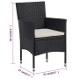 Juego de comedor de jardín 3 piezas con cojines marrón by vidaXL, Garden sets - Ref: Foro24-3095891, Price: 248,92 €, Discoun...