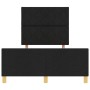Estructura de cama con cabecera Negro 120 x 200 cm tela