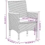 5-teiliges Bistro-Gartenmöbel-Set aus synthetischem Rattan und massivem Holz in Schwarz. von vidaXL, Gartensets - Ref: Foro24...