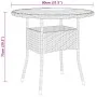 5-teiliges Bistro-Gartenmöbel-Set aus synthetischem Rattan und massivem Holz in Schwarz. von vidaXL, Gartensets - Ref: Foro24...