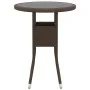 Set de bistró de jardín 3 pzas ratán PE vidrio templado marrón by vidaXL, Garden sets - Ref: Foro24-3095902, Price: 192,16 €,...