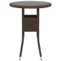 Set de bistró de jardín 3 pzas ratán PE vidrio templado marrón by vidaXL, Garden sets - Ref: Foro24-3095902, Price: 193,76 €,...