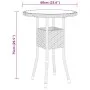Set de bistró de jardín 3 pzas ratán PE vidrio templado marrón by vidaXL, Garden sets - Ref: Foro24-3095902, Price: 192,16 €,...