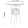 Set de bistró de jardín 3 pzas ratán PE vidrio templado marrón by vidaXL, Garden sets - Ref: Foro24-3095902, Price: 193,76 €,...