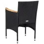 Juego comedor jardín 5 pzas ratán sintético madera maciza negro by vidaXL, Garden sets - Ref: Foro24-3095923, Price: 353,28 €...