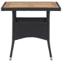 Juego comedor jardín 5 pzas ratán sintético madera maciza negro by vidaXL, Garden sets - Ref: Foro24-3095923, Price: 353,28 €...
