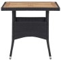 Juego comedor jardín 5 pzas ratán sintético madera maciza negro by vidaXL, Garden sets - Ref: Foro24-3095923, Price: 337,19 €...