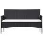 Sofá de jardín 3 plazas con cojines ratán sintético negro by vidaXL, Outdoor sofas - Ref: Foro24-318500, Price: 158,36 €, Dis...