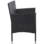 Sofá de jardín 3 plazas con cojines ratán sintético negro by vidaXL, Outdoor sofas - Ref: Foro24-318500, Price: 158,36 €, Dis...