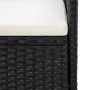 Sofá de jardín 3 plazas con cojines ratán sintético negro by vidaXL, Outdoor sofas - Ref: Foro24-318500, Price: 161,12 €, Dis...