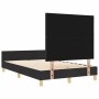 Estructura de cama con cabecera Negro 120 x 200 cm tela