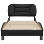 Bed frame with headboard black synthetic leather 90x190 cm by vidaXL, Beds and slatted bases - Ref: Foro24-3207967, Price: 16...