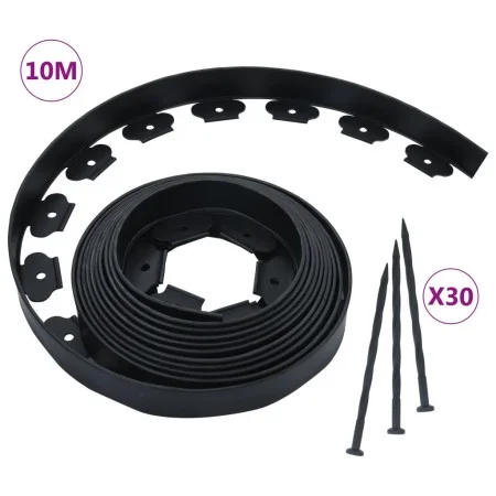 Flexible lawn edging with 30 stakes 10 m 5 cm by vidaXL, Garden edging and edging - Ref: Foro24-48614, Price: 33,70 €, Discou...