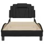 Bed frame with headboard black synthetic leather 90x190 cm by vidaXL, Beds and slatted bases - Ref: Foro24-3208061, Price: 14...
