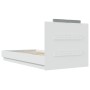 Bed frame with headboard and white LED lights 75x190 cm by vidaXL, Beds and slatted bases - Ref: Foro24-3210066, Price: 163,3...