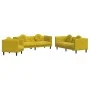 Juego de sofás con cojines 3 piezas terciopelo amarillo by vidaXL, Sofas - Ref: Foro24-3209253, Price: 623,48 €, Discount: %