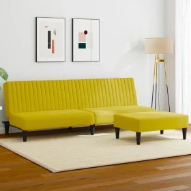 Juego de sofás 2 piezas terciopelo amarillo by vidaXL, Sofas - Ref: Foro24-3216278, Price: 274,09 €, Discount: %