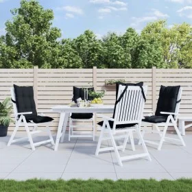 Stuhlkissen mit hoher Rückenlehne, 4 Stück, schwarzer Oxford-Stoff. von vidaXL, Kissen für Stühle und Sofas - Ref: Foro24-377...