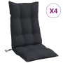 Stuhlkissen mit hoher Rückenlehne, 4 Stück, schwarzer Oxford-Stoff. von vidaXL, Kissen für Stühle und Sofas - Ref: Foro24-377...