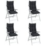 Cojines de silla con respaldo alto 4 uds tela Oxford negro by vidaXL, Cushions for chairs and sofas - Ref: Foro24-377624, Pri...
