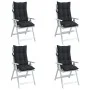 Cojines de silla con respaldo alto 4 uds tela Oxford negro de vidaXL, Cojines para sillas y sofás - Ref: Foro24-377624, Preci...