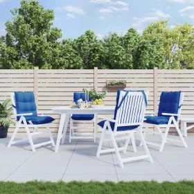 Cojines para silla respaldo bajo 4 uds tela Oxford azul real by vidaXL, Cushions for chairs and sofas - Ref: Foro24-377702, P...