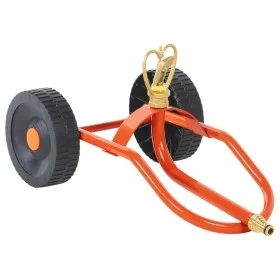 Roter Stahl-Sprinkler-Schlitten mit Rädern und drehbarem Kopf. von vidaXL, Sprühzubehör - Ref: Foro24-4005276, Preis: 52,55 €...