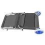 Folding lounger with awning and gray steel wheels by vidaXL, Loungers - Ref: Foro24-44325, Price: 64,12 €, Discount: %