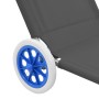 Folding lounger with awning and gray steel wheels by vidaXL, Loungers - Ref: Foro24-44325, Price: 68,37 €, Discount: %
