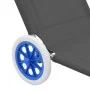 Folding lounger with awning and gray steel wheels by vidaXL, Loungers - Ref: Foro24-44325, Price: 64,12 €, Discount: %