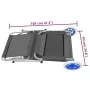 Folding lounger with awning and gray steel wheels by vidaXL, Loungers - Ref: Foro24-44325, Price: 64,12 €, Discount: %