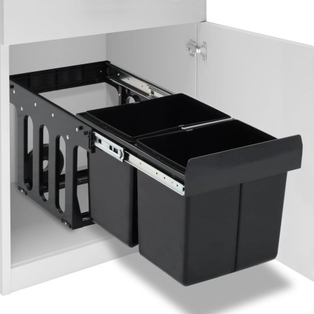 Removable kitchen trash can recycling soft close 36 L by vidaXL, Garbage cans and trash cans - Ref: Foro24-51179, Price: 80,3...