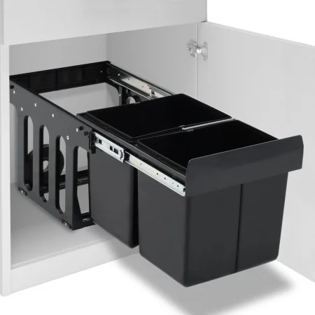 Removable kitchen trash can recycling soft close 36 L by vidaXL, Garbage cans and trash cans - Ref: Foro24-51179, Price: 90,3...
