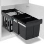 Removable kitchen trash can recycling soft close 36 L by vidaXL, Garbage cans and trash cans - Ref: Foro24-51179, Price: 80,3...