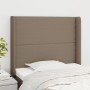 Cabecero con orejas de tela gris taupe 103x16x118/128 cm en Cabeceros y pies de cama | Comprar online en Foro24
