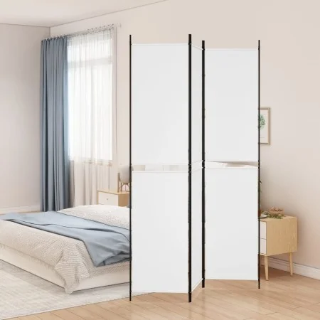 Biombo divisor de 3 paneles de tela blanco 150x220 cm de vidaXL, Divisores de ambientes - Ref: Foro24-350242, Precio: 36,72 €...