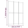 Biombo divisor de 3 paneles de tela blanco 150x220 cm de vidaXL, Divisores de ambientes - Ref: Foro24-350242, Precio: 36,72 €...