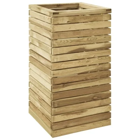 Arriate de madera de pino impregnada 50x50x100 cm de vidaXL, Maceteros y jardineras - Ref: Foro24-49102, Precio: 107,11 €, De...
