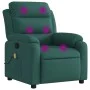 Sillón de masaje reclinable de tela verde oscuro de vidaXL, Sillones - Ref: Foro24-373480, Precio: 259,80 €, Descuento: %
