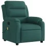 Sillón de masaje reclinable de tela verde oscuro de vidaXL, Sillones - Ref: Foro24-373480, Precio: 259,80 €, Descuento: %