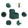 Sillón de masaje reclinable de tela verde oscuro de vidaXL, Sillones - Ref: Foro24-373480, Precio: 259,80 €, Descuento: %