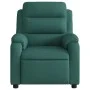Sillón de masaje reclinable de tela verde oscuro de vidaXL, Sillones - Ref: Foro24-373480, Precio: 259,80 €, Descuento: %