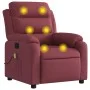 Sillón de masaje reclinable de tela color vino tinto de vidaXL, Sillones - Ref: Foro24-373477, Precio: 271,69 €, Descuento: %